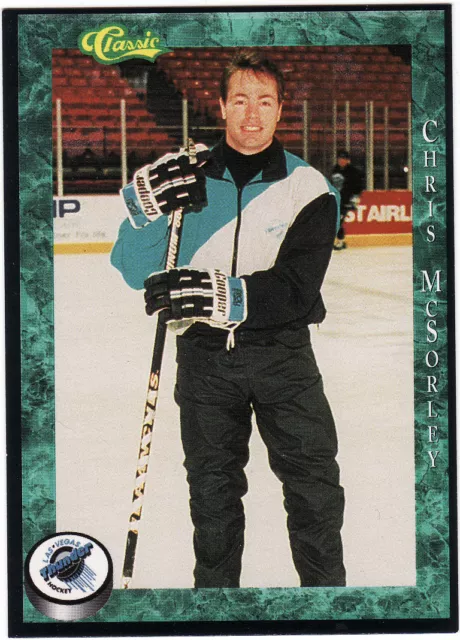 CHRIS McSORLEY, LONDON KNIGHTS, RARE IHL CARD.