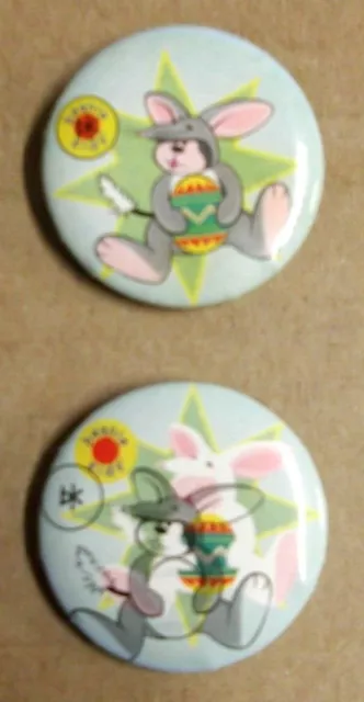 BEANIE KIDS  2 x Mini Badges / Pins. Very Rare Misprint. Bandi  FREE POST