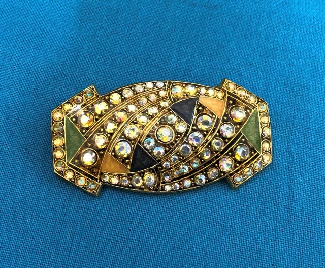 Broche ancienne - Sidney Carron Paris. Dorée. – Couleurs Vintage