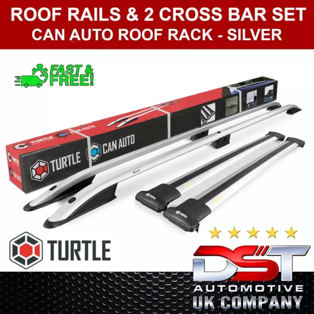 Roof Rack Rails & Cross Bars Set Satin Silver For Fiat Doblo 2001-10 Swb