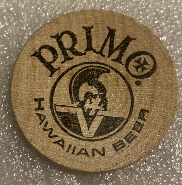 Primo Hawaiian Beer Wooden Nickel Token Coin Hawaii