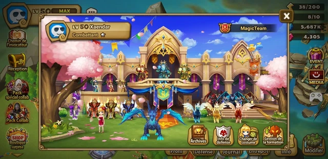 Compte summoners war - Europe (140 monstres 6*)
