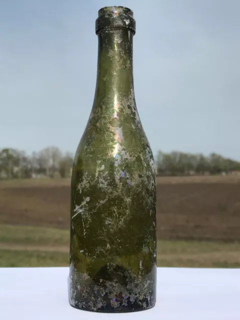 19th century Antique Wine Bottle.Glass.6,57 in.