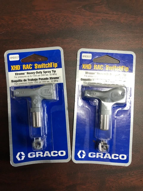 New Graco XHD RAC X SwitchTip Xtreme Heavy Duty Spray Tip Part# XHD517 (Lot/2)