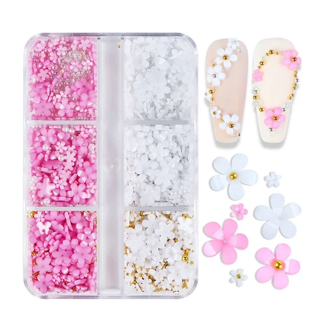 Charmes d'ongles Décoration d'art d'ongle Acrylique Fleur Strass à ongles