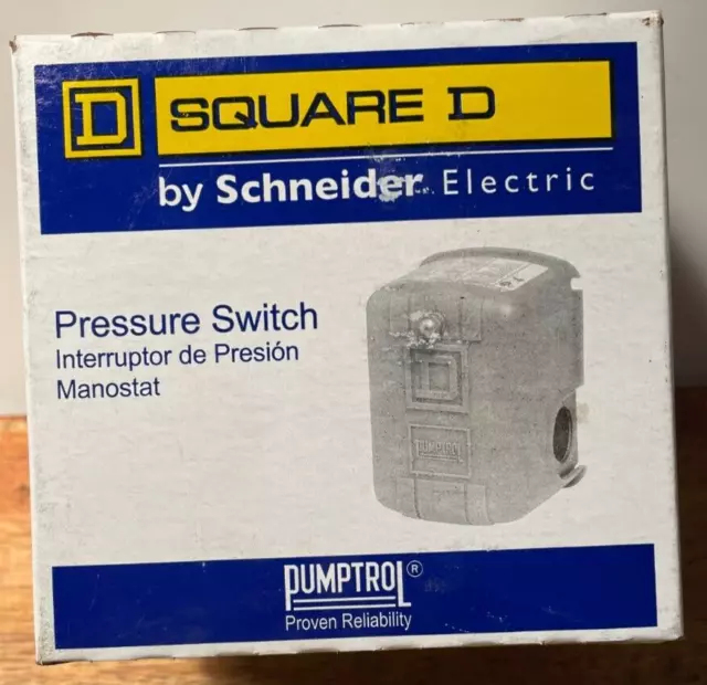 Square D Water Pump Pressure Switch, 20/40psi, 1/4"FPT 9013FSG2J20