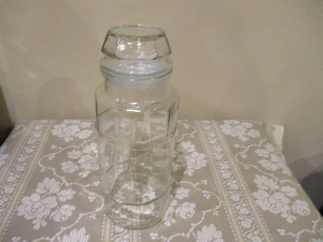 Vtg Planters Peanuts Canister, Storage Container  w/Lid,  Anchor Hocking (1pc)