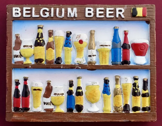 Souvenirkühlschrankmagnet Belgien Alle belgischen Bierflaschen