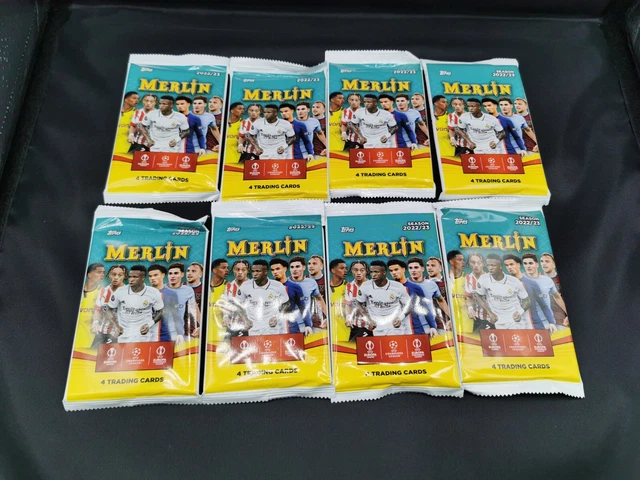 Topps Merlin 2022/23 Trading Carte 8 Booster Pack Nuovo Originale