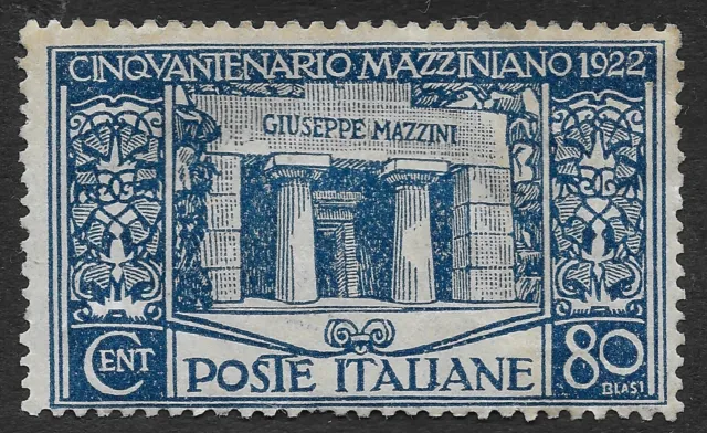 1922 Italy - 80c Giuseppe Mazzini Stamp - MH (IBX)