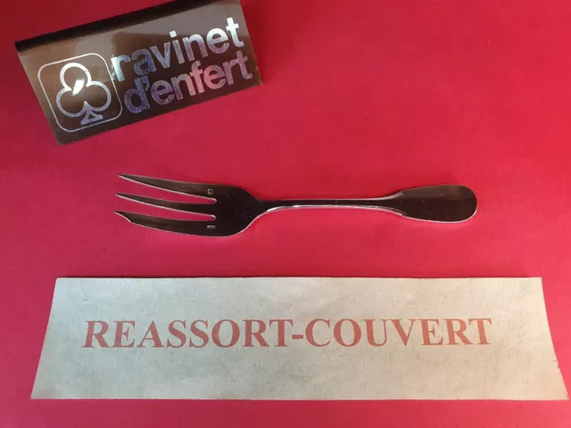 Tenedor Pastel 14CM Antiguo París Ravinet De Enfert Bonito Nueva Metal Plateado