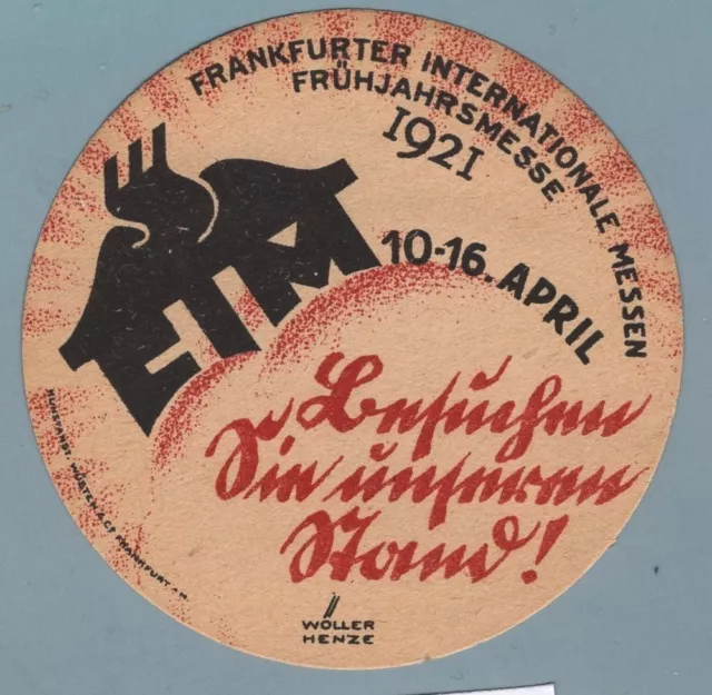 ES1331 Poster stamp Germany - Frankfurt 1920 Fair