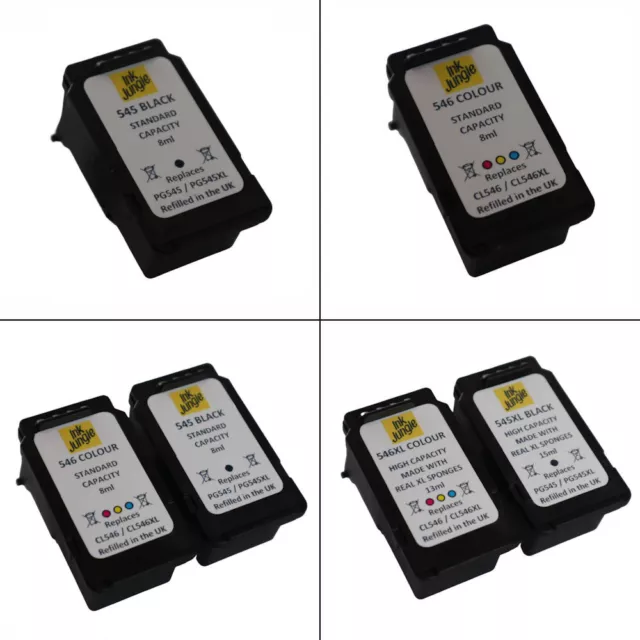Refilled Canon PG545 / CL546 / PG545XL / CL546XL Ink Cartridge For PIXMA MG2450