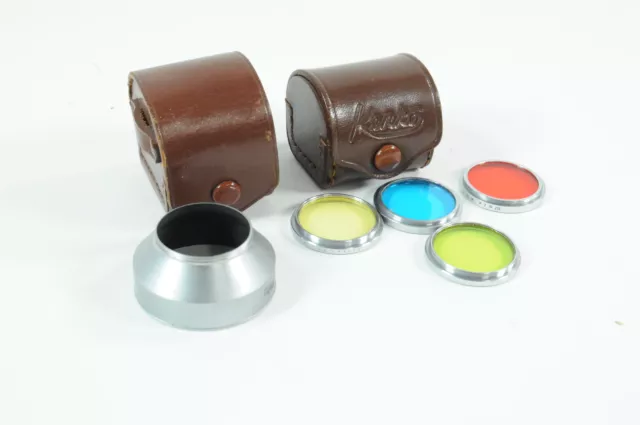 Set of Walz & Kenko 28mm Filters w/ Hood #G019 Set of Walz & Kenko 28mm Filters w/ Hood #G019