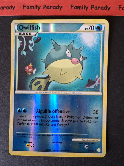 Qwilfish REVERSE 50/123 HeartGold and SoulSilver HGSS Carte Pokemon Français