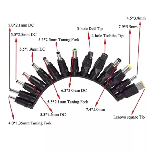 5521 Power Adapter Kit, with 34 Universal Plugs, 5.5x2.1mm 5.5mm 2.1mm Ports