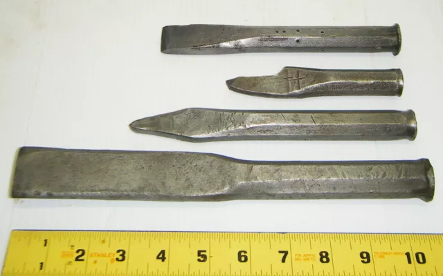 4 Vintage Great Northern Railway (GNRY) Railroad Tools Chisels