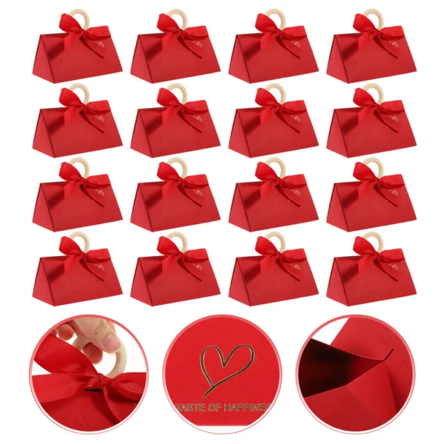 20 pz scatola caramelle matrimonio triangolo in tessuto rosso scatola caramelle sposa scatole caramelle regali