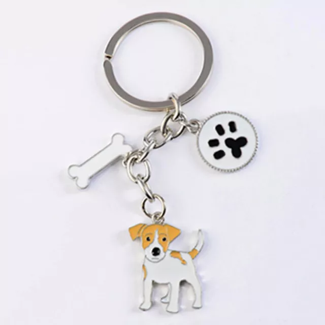 Keychain for Jack Russell Fans Dog Owners Puppy Keyring Key Chain Ring Fob.-