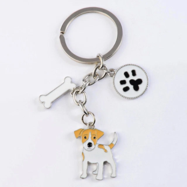 Keychain for Jack Russell Fans Dog Owners Puppy Keyring Key Chain Ring Fob.-