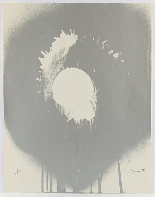 Otto Piene handsigniert "Heseler Silver" 1971 schwarz Silber "eda" - WVZ 95