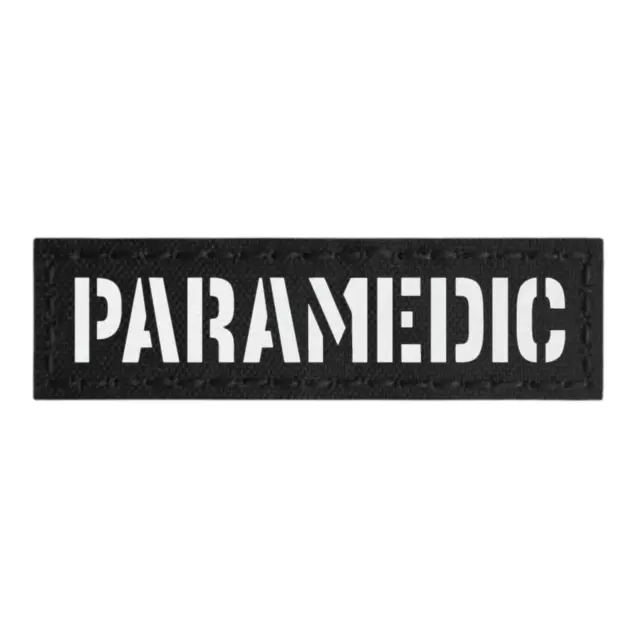 Paramedic 1x3 5 name tape reflective EMS Medic EMT fastener patch