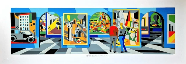 Ugo Nespolo - Serigrafia originale, numerata e firmata