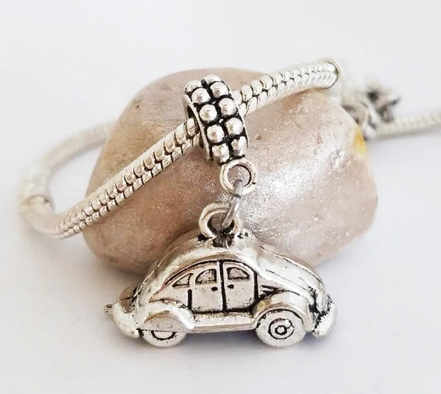 Vintage VW beetle Bug Car charm bracelet necklace Jewelry gift