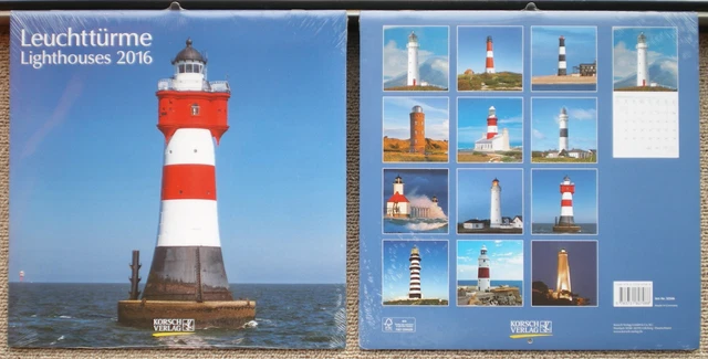 LEUCHTTÜRME 2016 WANDKALENDER Ferienterminen Leuchtturm Lighthouses ovp ...