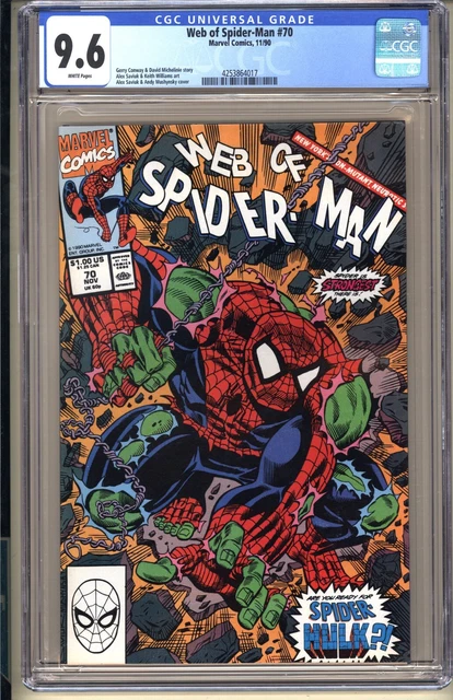 Web Spider-Man #70  CGC 9.6 WP NM+  Marvel Comics 1994 1st Spider-Hulk v1