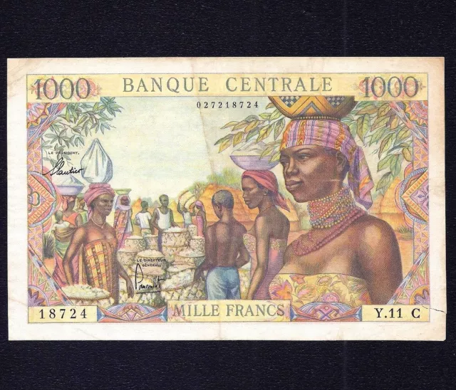 Equatorial African States  1000 Francs  ND  P-5  1963  VF