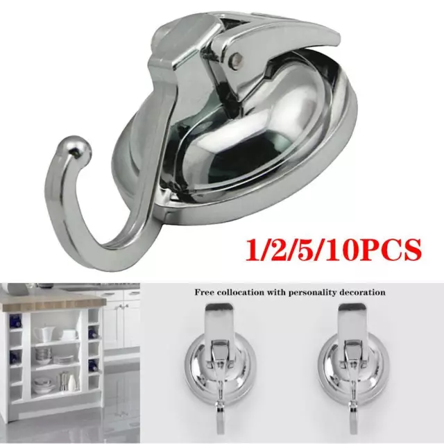 UK Kitchen Bathroom Heavy Duty Large Suction Cup Hooks Snap Lever Vacuum Holder