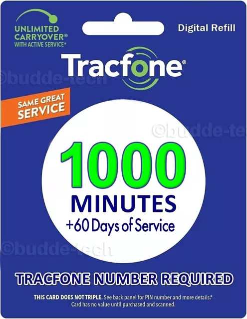 TracFone 1000 Minutes+60 days Smartphones *Direct Add to your phone in 2 Days!*