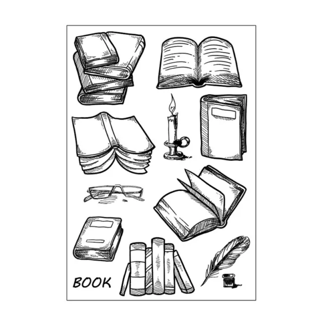 Clear Stamp Book Transparent Silicone Stamps Seal for DIY Scrapbooking Embossing