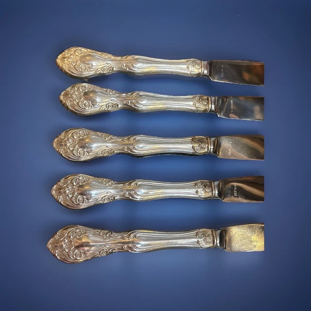 5 PIECE ALVIN Chateau Rose Sterling Silver Hollow Handle French