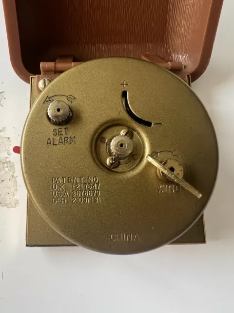 Vintage 60's Westclox Windup Time Alarm In Desktop Box, Clock, Collectors, Works