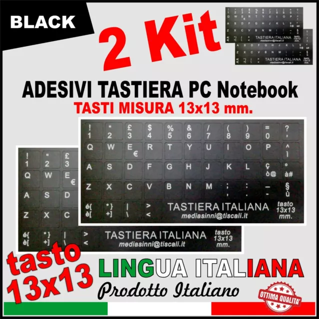 Adesivi Tastiera Lingua Italiana Pc (20 kit) (misura tasto 11x13mm) 