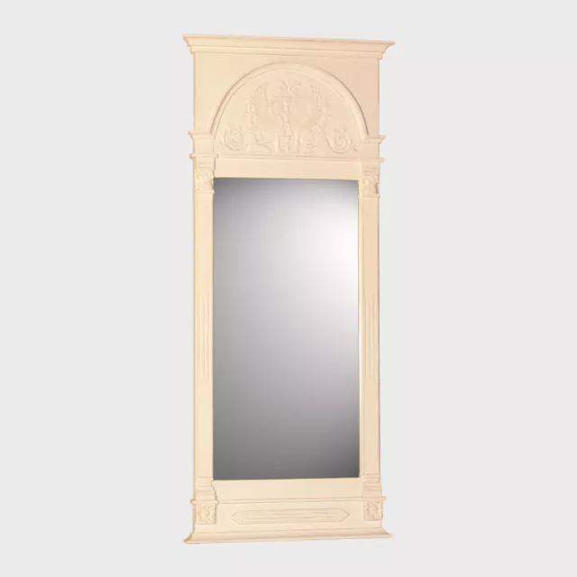 Wandspiegel Spiegel Sphinx weiß Landhaus Diele Standspiegel Holz Dekor