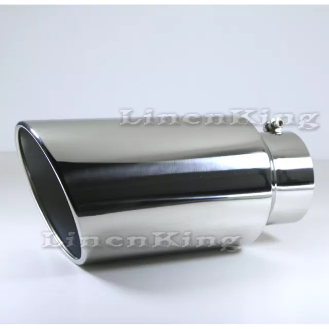 Inlet 5" Outlet 7" - 15" Long Stainless Steel Rolled Edge 20° Exhaust Tip Diesel