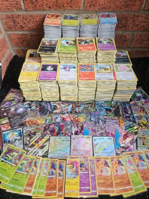 Pokemon Cards Bundle 100 100% Genuine EX, GX, V, VMAX, Holo, Rare Shiny Card