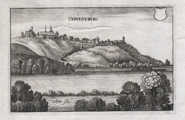 Amöneburg Ohm Lk Marburg-Biedenkopf Hessen Grabado Merian 1650