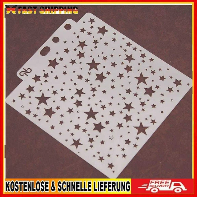 Sterne-hohle Spitze Herrscher Prägung Themenvorlage DIY Foto-Album-Zeichen-Werkz