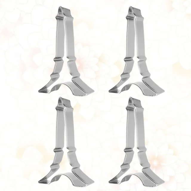 4 PCS Paris Decor Eiffel Tower Cookie Stencil Stainless Steel