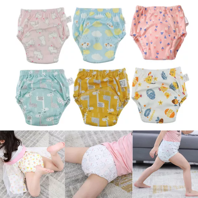 6Pc Toilet Training Pants Kids Baby Boy Girls Toddler Potty Training Pony Diaper