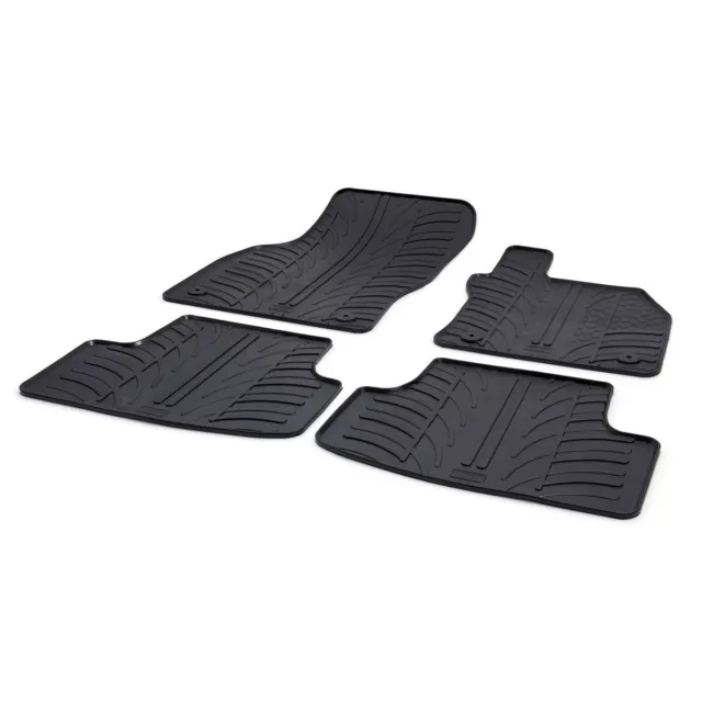 Gledring Tailored Rubber Floor Mats to fit Seat Leon Mk3 13-20 Black Moulded Set