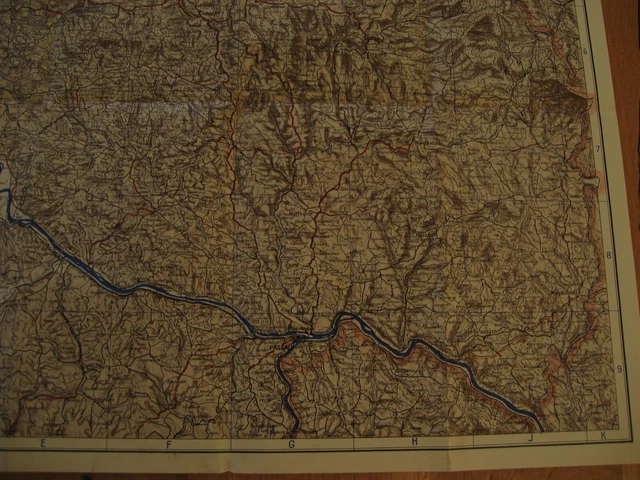 ALTE LANDKARTE DER Bayerische Wald von 1931 Reichsbahndirektion