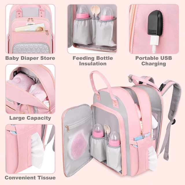 Baby Diaper Multifunction Backpack Mommy Changing Nappy Waterproof Maternity Bag