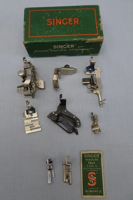 Vtg Singer SIMANCO Featherweight 221 15 66 99 Sewing Machine Attachments w box Vtg Singer SIMANCO Featherweight 221 15 66 99 Sewing Machine Attachments w box