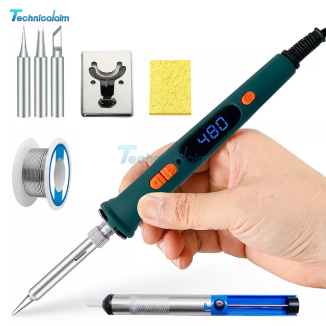 120W Electric Digital Soldering Iron Gun Welding Desoldering Pump Tool Set 220V