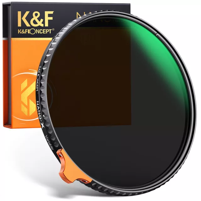 K&F Concept 49-82mm ND2-400 ND Filter Nano X Variable Neutral Density Ultra Slim